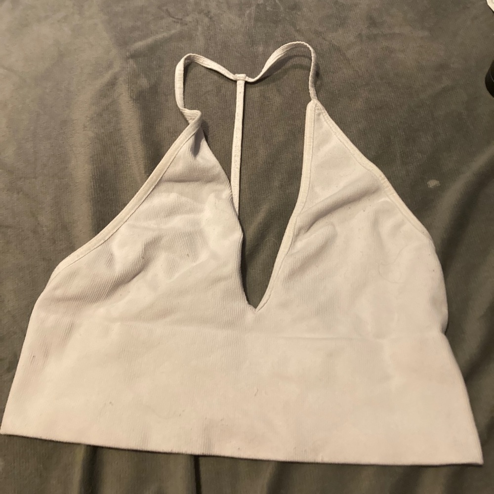 white bralette